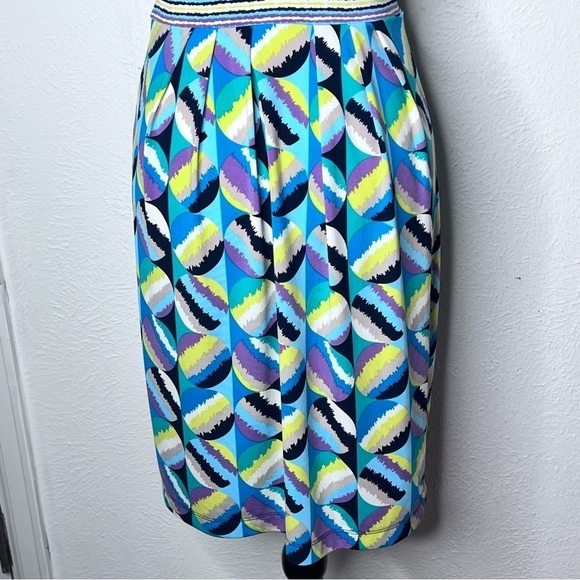 BCBGMAZARIA Cyan combo geometric knit dress - Picture 8 of 10